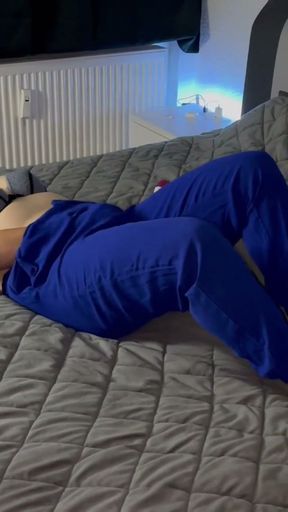Masturbating on the bed in a bra. Multiple orgasms trembling twitching moaning vibrator satisfyer foreplay before&hellip;   Clip 1