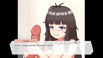 Clumsy Nao's naked handjob leads to a facial cumshot