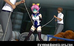 3D Superheroine Captured by Men!