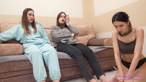 JENNY and SARAH - Suck our feet with great appetite!