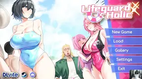 I smash my 3D life-guard employee and her best friend in an animated adult game!