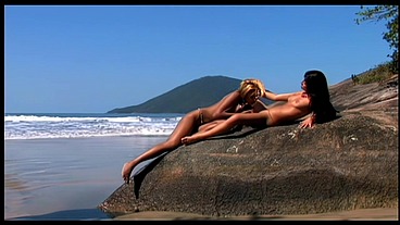 Girls Getting Wild On A Beach