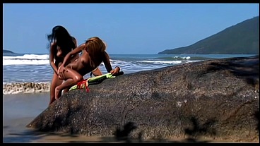 Girls Getting Wild On A Beach