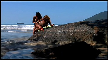 Girls Getting Wild On A Beach