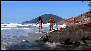 Girls Getting Wild On A Beach