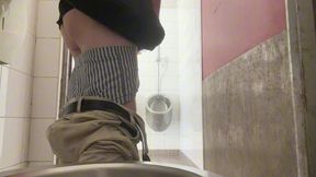 amateur straight boy trying to get caught at public urinal