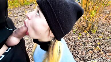 Suck my cock until I cum. Tall cute girl with big breasts, gives a delicious blowjob