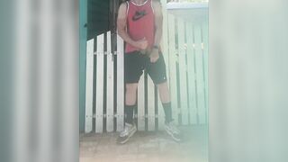 Hasty Outdoor Fap and Jizm from JockDad87
