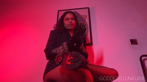 Crazy for latex Gloves & SPIT!