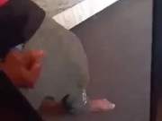 Daddy Cumming on Mirror before work
