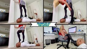 Trampled At The Office - Amazon Goddess Rapture Makes Her Creepy Co-Worker Take Her High Heel and Pantyhose Trampling - She Makes Him Worship The Heels That Crush Him - HD (WMV)