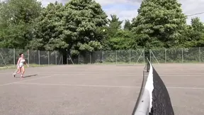 Muscled Luke Hardy fucks flat-titted brunette Jess Scotland