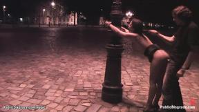 ”Sexy Girl hogtied & banged in public”