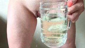 I'm Trying to Pee Into a Glass. Turns Out It's Not Easy. =)