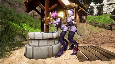 Draenei Futa Fucks Draenei Girl on the Wishing Well - Warcraft Porn Parody