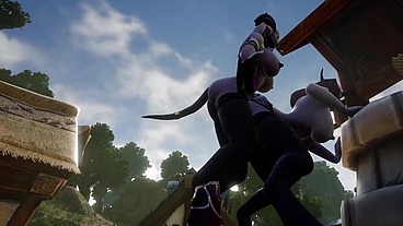 Draenei Futa Fucks Draenei Girl on the Wishing Well - Warcraft Porn Parody