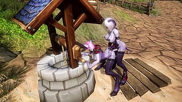 Draenei Futa Fucks Draenei Girl on the Wishing Well - Warcraft Porn Parody