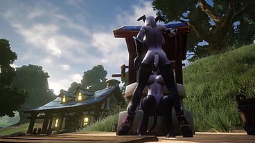 Draenei Futa Fucks Draenei Girl on the Wishing Well - Warcraft Porn Parody