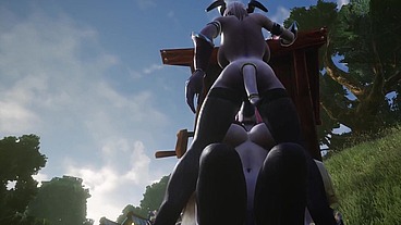 Draenei Futa Fucks Draenei Girl on the Wishing Well - Warcraft Porn Parody
