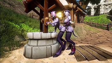 Draenei Futa Fucks Draenei Girl on the Wishing Well - Warcraft Porn Parody