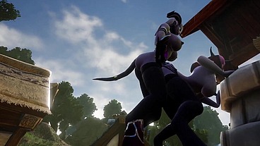 Draenei Futa Fucks Draenei Girl on the Wishing Well - Warcraft Porn Parody