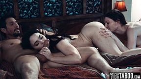 Horny step uncle seduces and fucks teen and her big tits MILF step mother hardcore