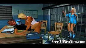 Voluptuous 3D Convicts Ignite Wild Lesbian Lust in Jailhouse Chaos