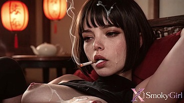 I caught a cute asian girl smoking in the restaurant and fucked her juicy ass and naughty mouth!!! [AI]