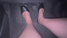 Driving to work in my ballet flat shoes