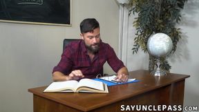Rob Quin got fucked by his jealous professor Matt the Dom Dad