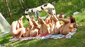 Big student 18+ Orgy In The Woods