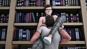two young students decided to have hard anal sex in the library...