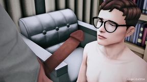 two young students decided to have hard anal sex in the library...