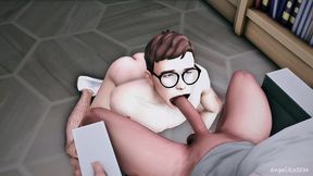 two young students decided to have hard anal sex in the library...