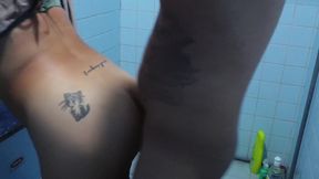 Hot Latina stepsister surprises brother jacking off with her panties