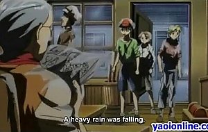 Gay hentai gangbang party in prison