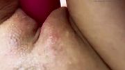 Horny girl moaning rubbing hard vibrations her chubby pussy (wet pussy sounds / POV amateur record)
