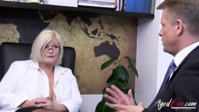 Busty Flaxen-haired Lacey Starr Caught In The Office