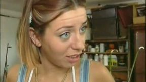 Light-haired euro bitch gets seduced by camera guy