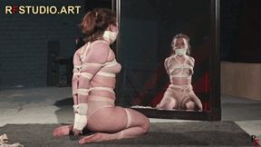 Arina - Long Tight Bondage and Gag Session in Lingerie Before the Mirror (UHD 4K MP4)