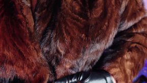 FUR FETISH video: beautiful Mistress tease and seduce. ASMR and JOI. Arya Grander.