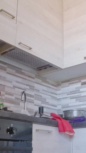 Naughty Hottie in the Kitchen