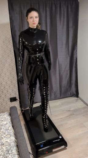 Fetish babe in high heel boots