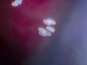 Internal view of me cumming inside previously creampied Fleshlight Quickshots