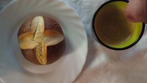 As requested, I piss in my coffee and my bun also gets something