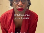 Black sissy Femboy strips for you on Halloween . Couple content on twitter:FemboyEzraKyle
