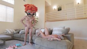 Taylor Wild rides big dick in missionary and rear entry