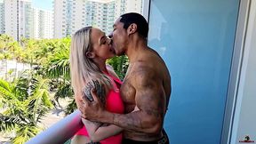 coming to america for king cobras big dick: sexy uk starlet april velvet swallows cobra cum