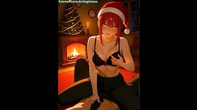Makima s New Year sexAnimated chainsaw blows naughty POV blowjob hentai