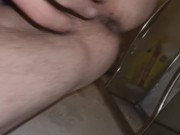 Injection of my fresh hot piss into my tight cunt.